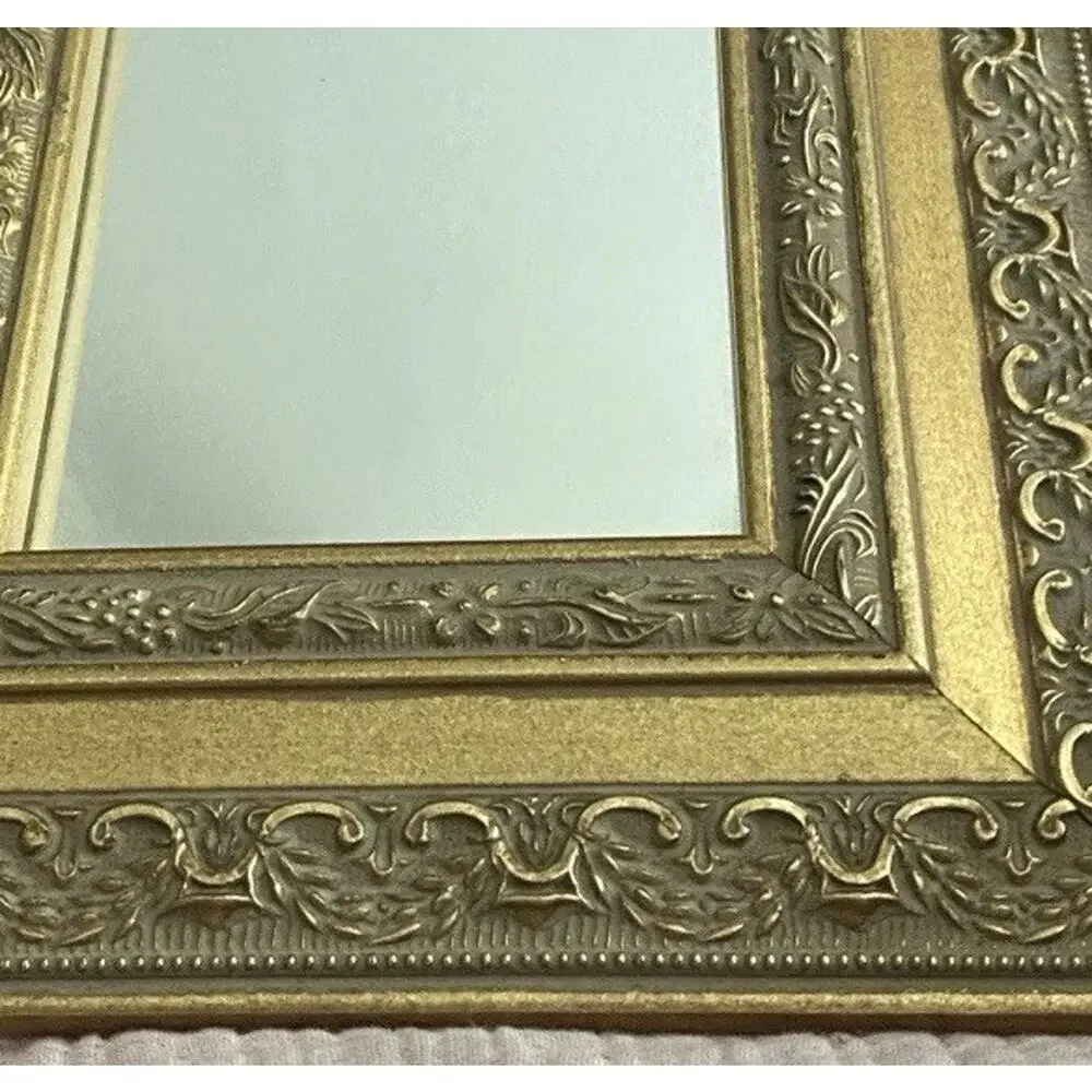 Gold Florentine Wall Mirror Ornate Vintage Accent 9x11 Hollywood Regency Pier 1
